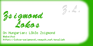 zsigmond lokos business card