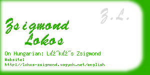 zsigmond lokos business card